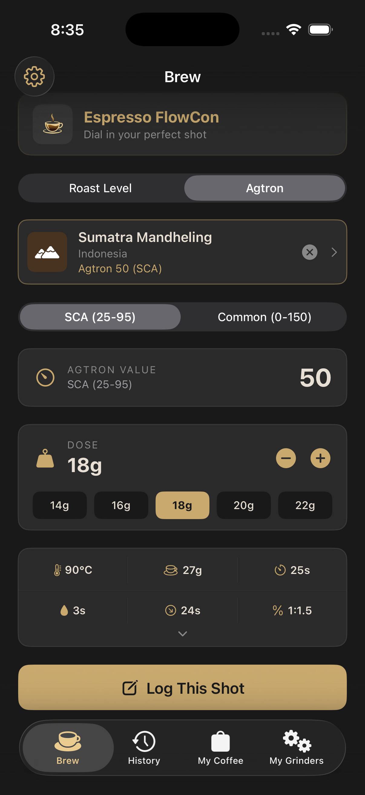Agtron lookup screen